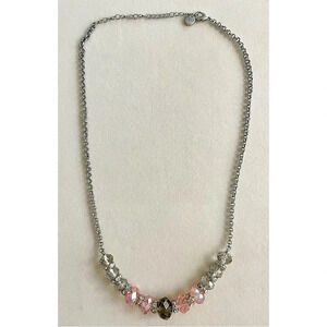 Loft Grey and Pink Crystal Necklace